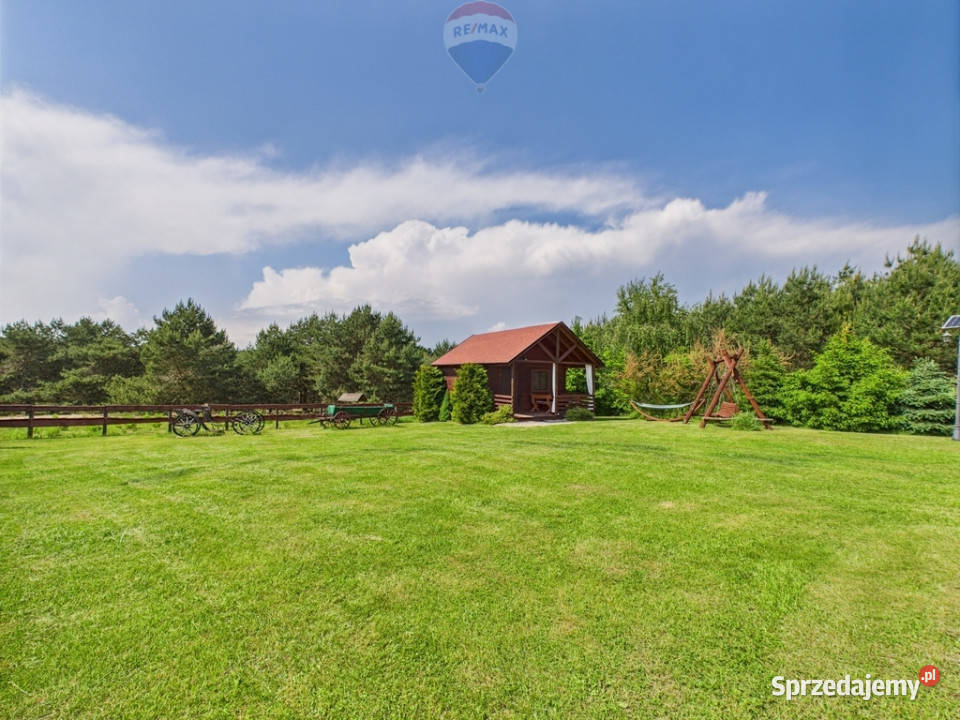 Ranczo w lesie z wyspą stawem basenem stajnią Gnojno