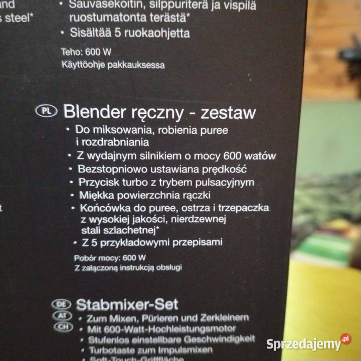 nowy blender ręczny w kartonie z instrukcją lubelskie