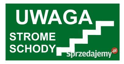 Naklejka BHP napis uwaga strome schody AC024 Kamionna sprzedam