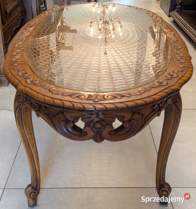 Piękny dębowy stolik ludwikowskisklep Dąbrowa Dąbrowa Górnicza