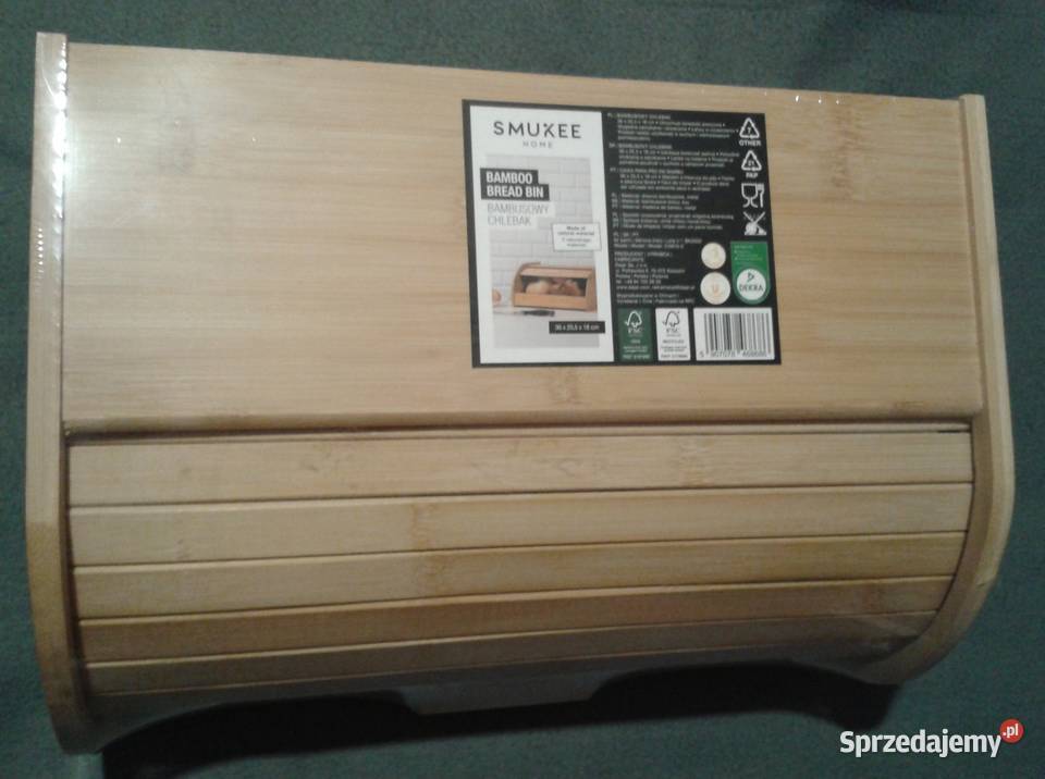 Smukee CHLEBAK bambusowy z roletą NOWY Wołczyn