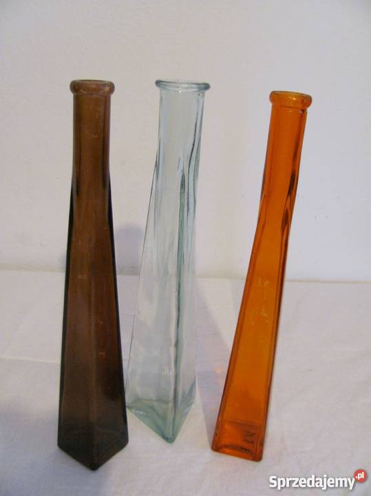 Flakony szklane mix kolorów 3 sztuki Zamość