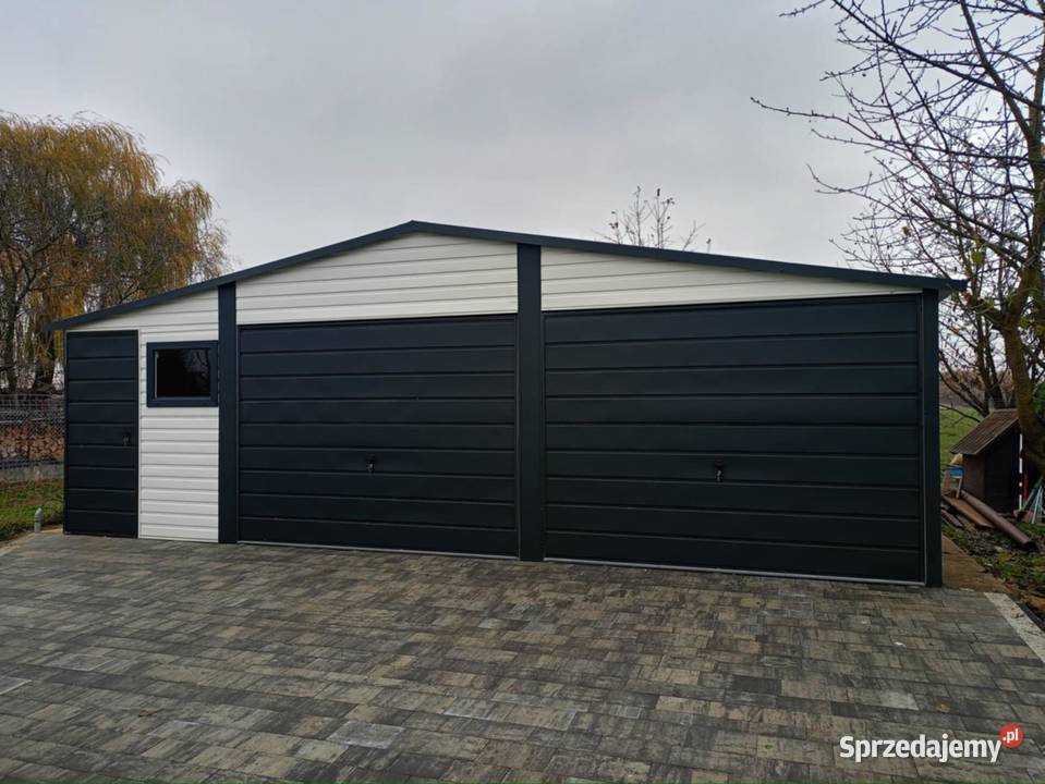 Garaż blaszany 86 Dach dwuspadowy Bramy uchylne Sprzedaż