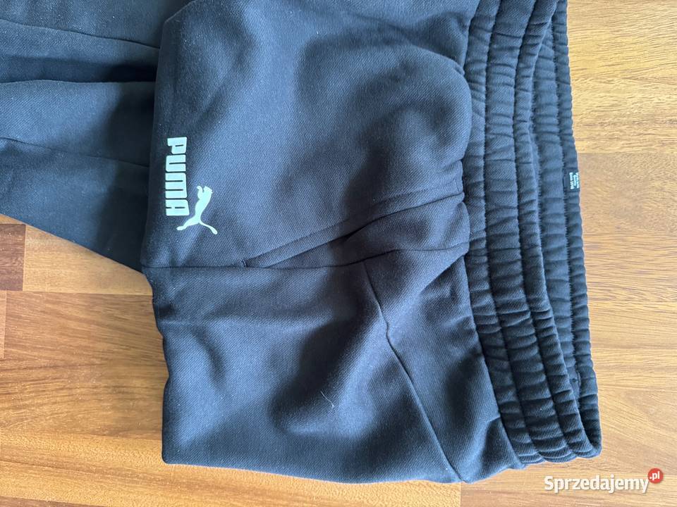 Spodnie dresowe Puma ESS LOGO czarne bawełna L Dąbie sprzedam