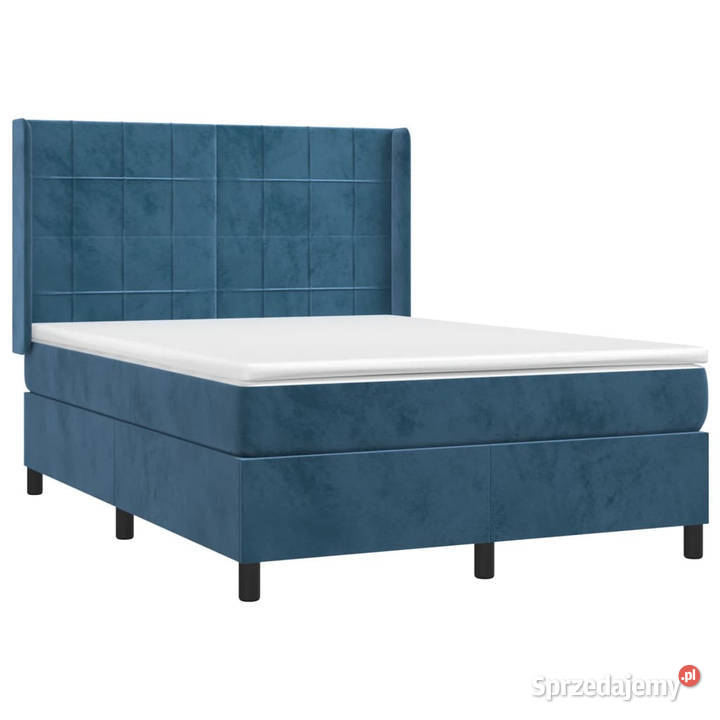 Łóżko kontynentalne materac i LED niebieski 128cm Warszawa sprzedam