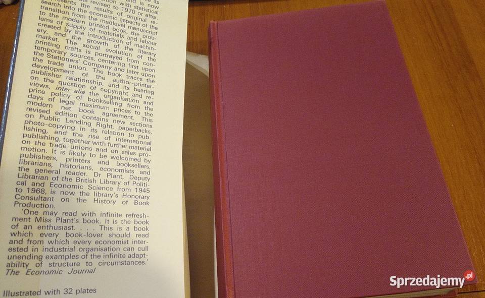 The English book trade by Marjorie Plant twarda z obwolutą