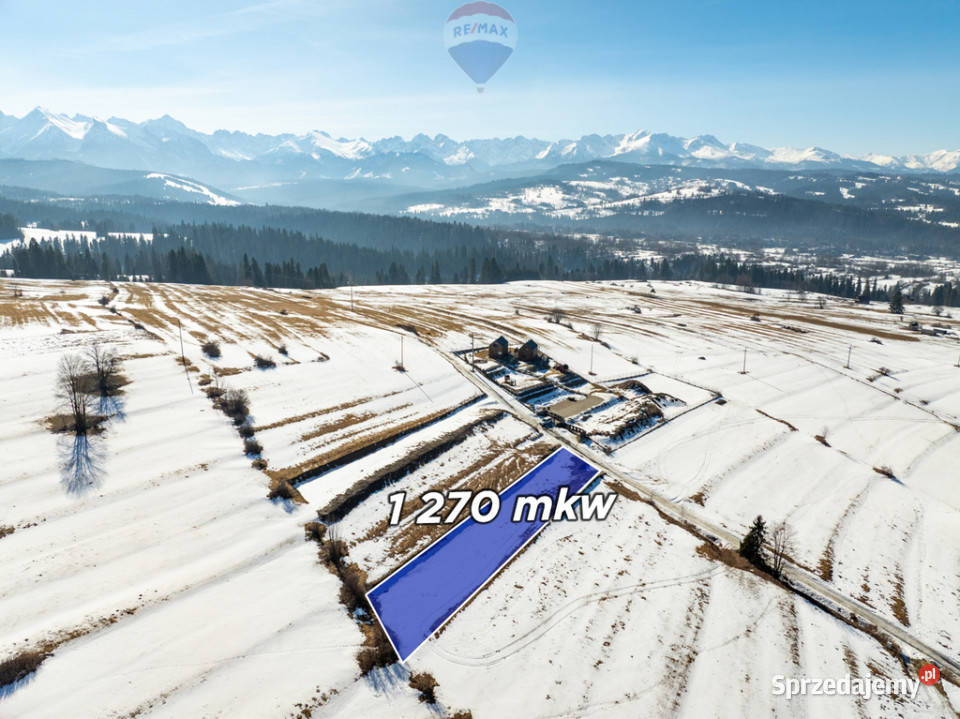 Widokowa działka w Rzepiskach Białki utwardzona małopolskie Rzepiska