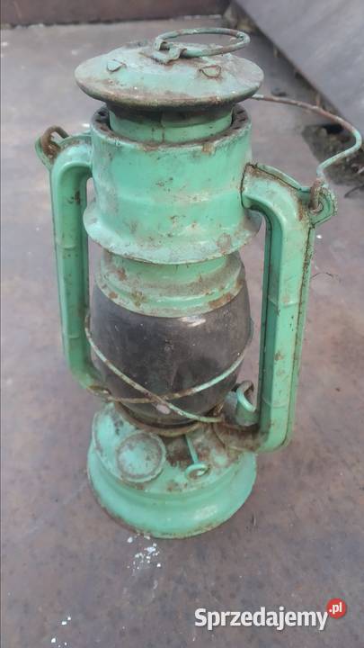 zabytkowa lampa naftowa PRL Antyki łódzkie Brzeziny