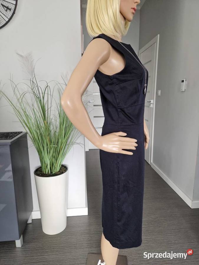 Granatowa sukienka marki HM Bez wzoru zachodniopomorskie Nowogard