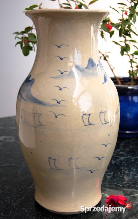 Dona Vietnam unikat waza kamionkowa wazon wielokolorowy Lublin