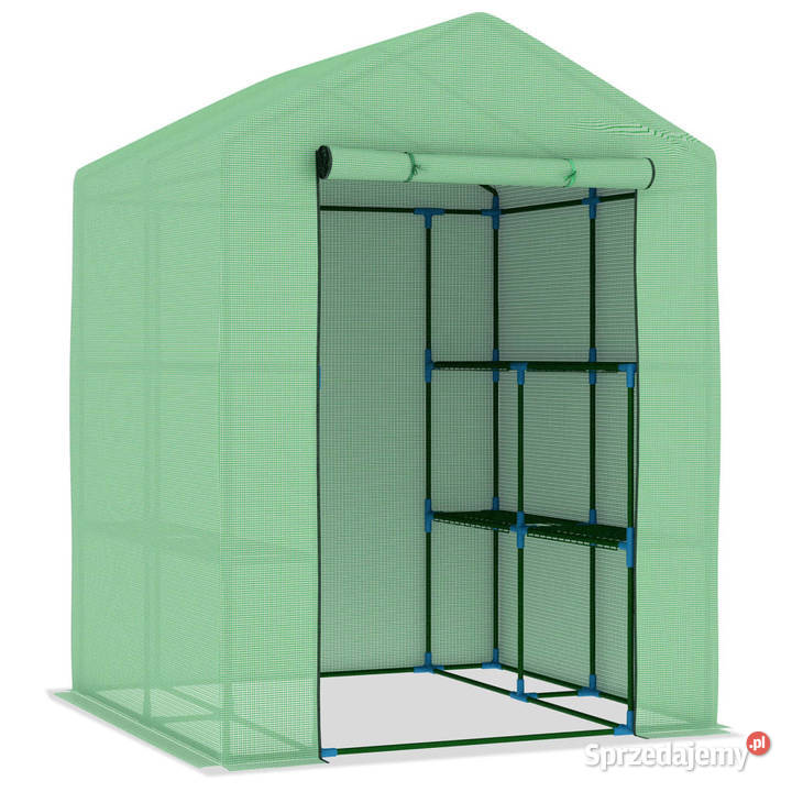 Szklarnia z półkami stalowa 143x143x195 WM48167 mazowieckie