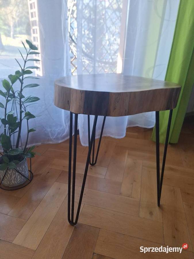 Stolik kawowy z plastra orzech włoski 56cm Strzyżów sprzedam