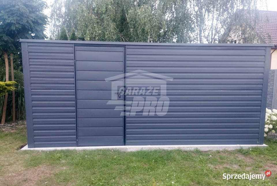 Domek ogrodowy schowek 5x3 antracyt Dach spad w