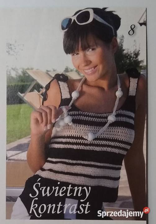 Dama w swetrze 82010 szydełko druty sprzedam