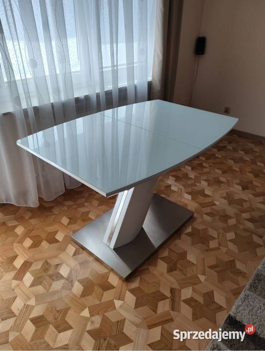 Stół rozkładany ze szklanym blatem stan 80cm Stoły