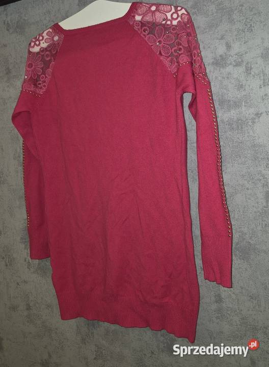 Bluzka damska róż koronka zip 38M Łódź