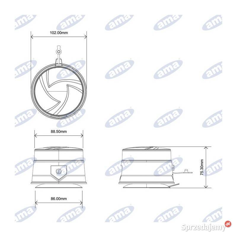 Lampa ostrzegawcza LED 1224V akumulatorowa Do maszyn uprawowych sprzedam