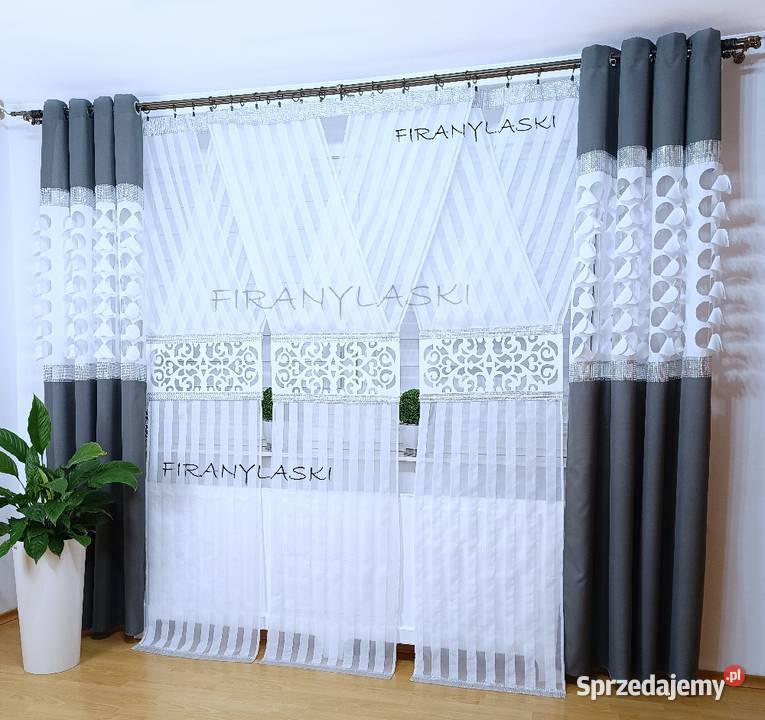 Firany Firanki Panel 120x250 Ażury Ekrany