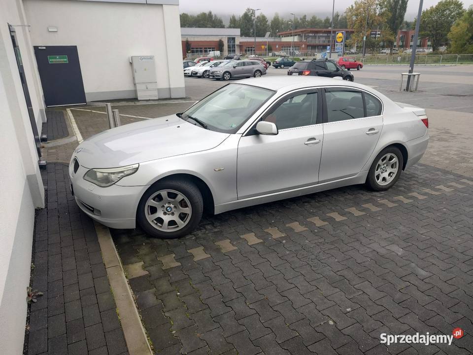 BMW e60 srebny 525i 30 manual 6 bieg światła przeciwmgielne Seria 5 Bielsko-Biała