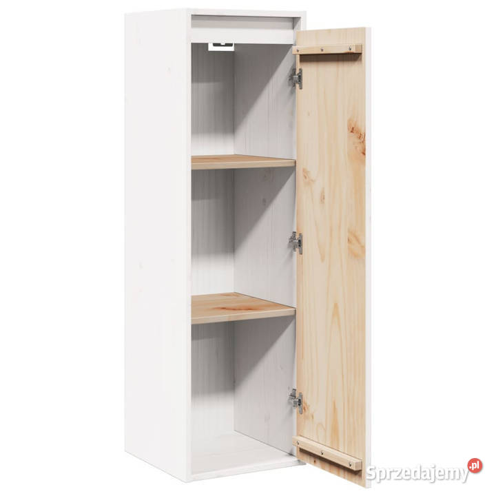 Szafki ścienne 2 białe 30x30x100 drewno sosnowe