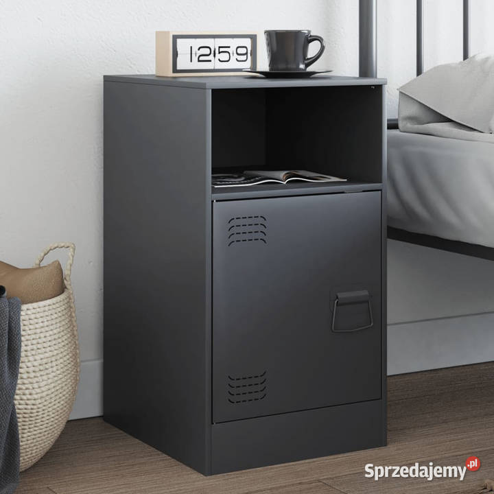 Szafka nocna antracytowa 345x39x62 stal WM841767 Warszawa sprzedam
