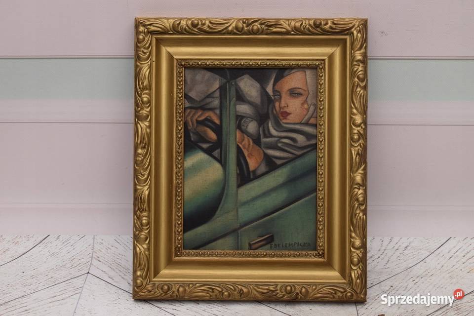 TAMARA De Łempicka Kobieta w Bugatti Art Deco Malarstwo Kraków
