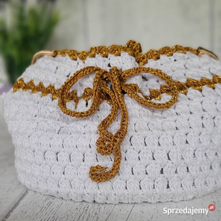 Torebka woreczek z kordonkahandmade Krzywaczka