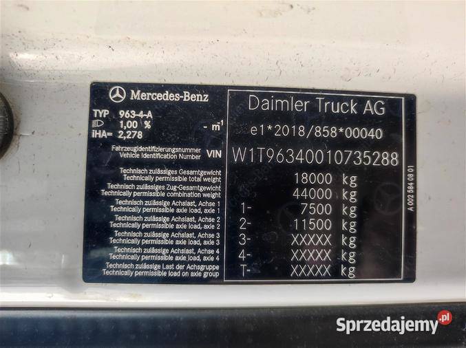 MERCEDESBENZ ACTROS 1845 2023 1280900 ccm 449 Warszawa