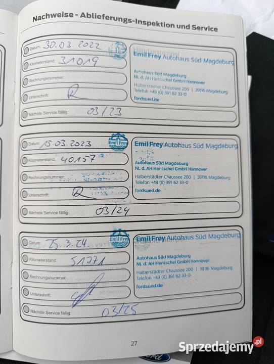 Ford Grand C 15 benzyna 2019r udok przebieg Lgota-Mokrzesz