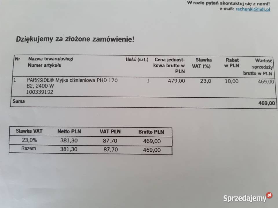 Myjka ciśnieniowa PARKSIDE PHD 170 B2 2400W Barcin