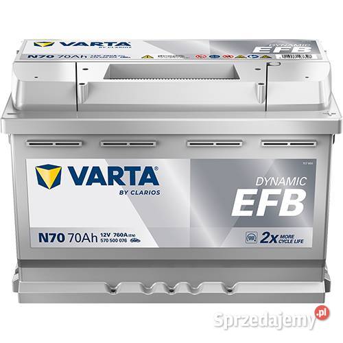 Akumulator 70Ah 760A Varta Dynamic EFB STARTSTOP Akumulatory Ostrowiec Świętokrzyski
