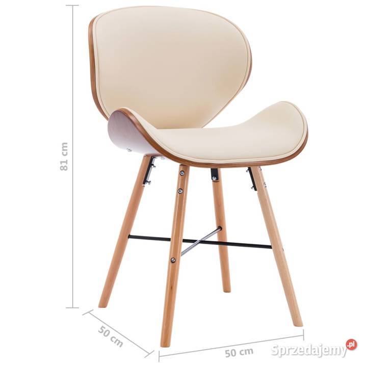 vidaXL Krzesła jadalniane 2 ekoskóra i gięte Krzesła Warszawa