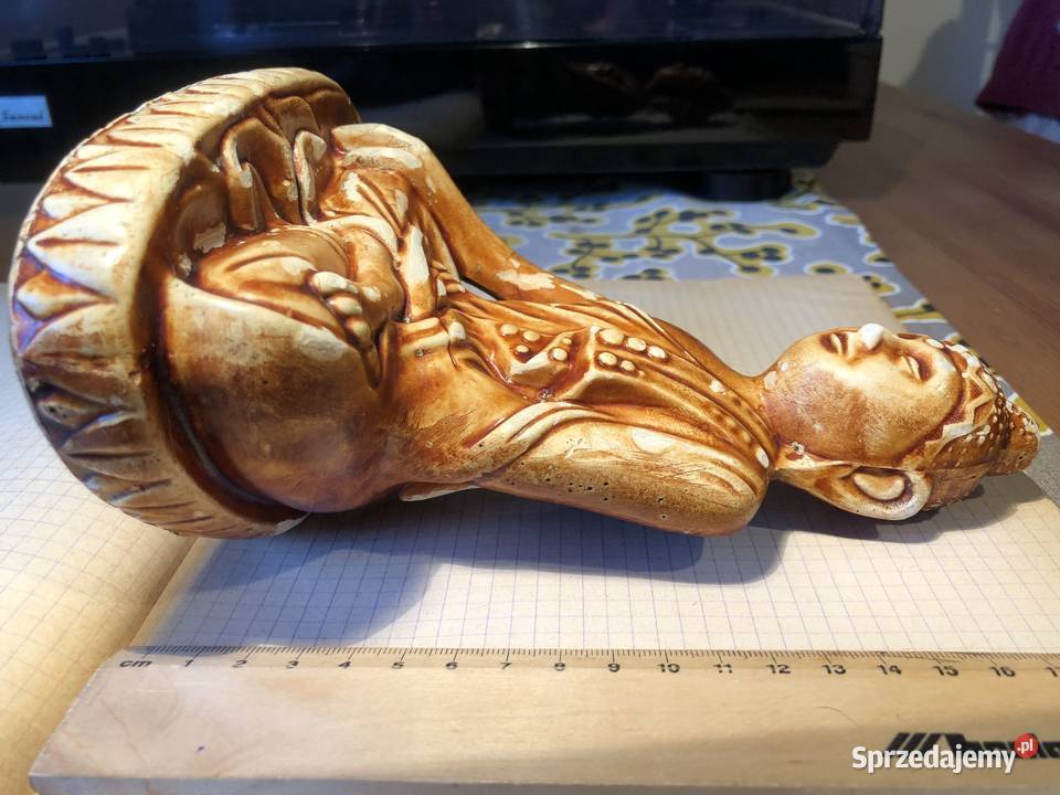 Figurka Budda masa gipsowa glazurowana
