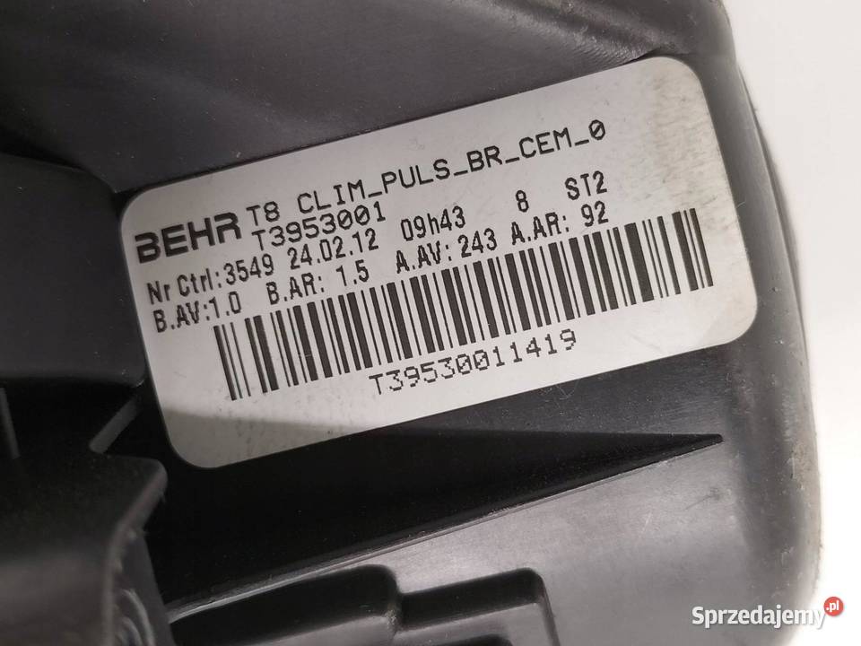 DMUCHAWA NAWIEWU REZYSTOR EU T3953001 P7708005 osobowe