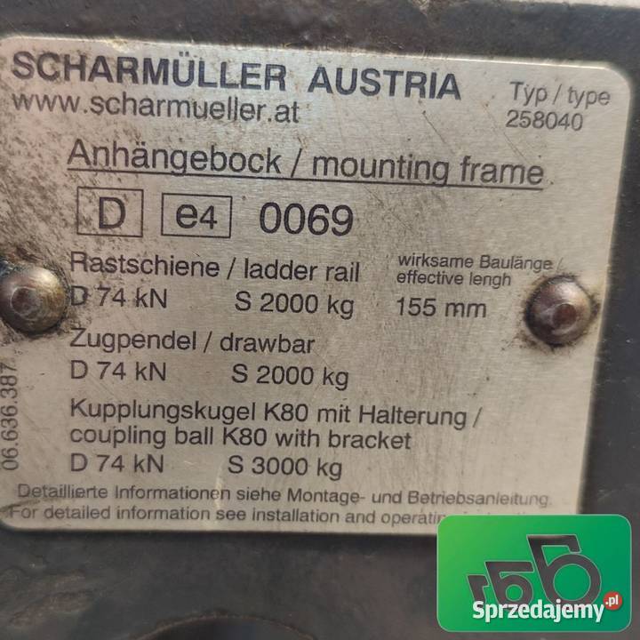 Konsola Listwa Szyna Korpus Zaczep Scharmller Wilkowo