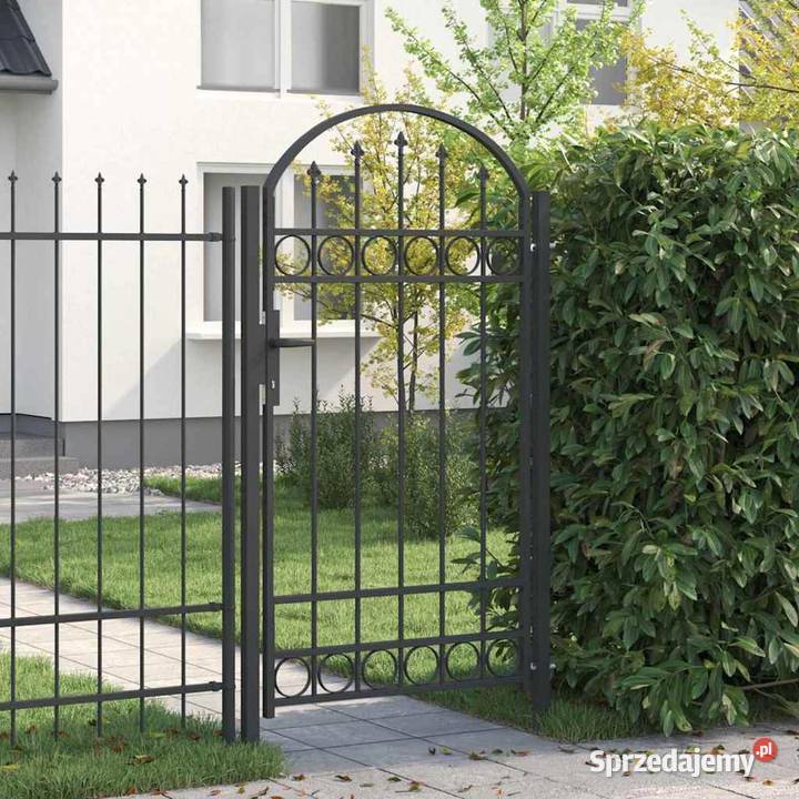 Brama ogrodzeniowa z łukowym szczytem stalowa Warszawa