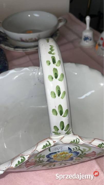 Koszyk ręcznie malowany Bez sygnaturki Fajans sprzedam
