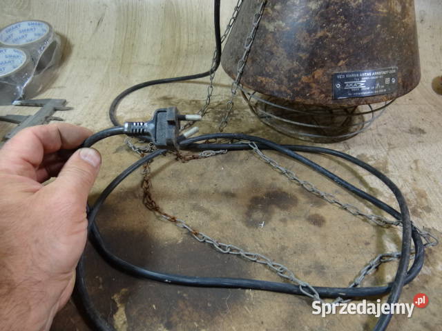 lampa wisząca Industrial loft fabryczna org DDR