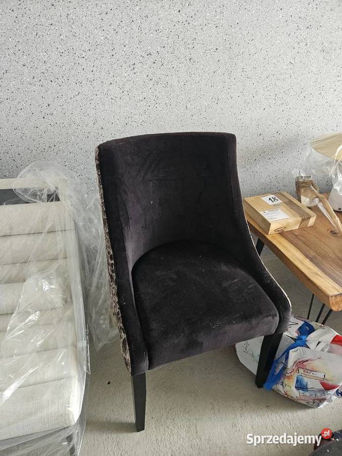 Syndyk sprzeda Krzesło HM Design czarne panterka śląskie Mysłowice