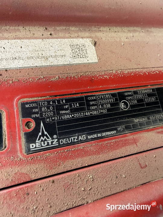 silnik DEUTZ TCD 41L4 Deutz TCD 41 L4 115 Turbo Działoszyn