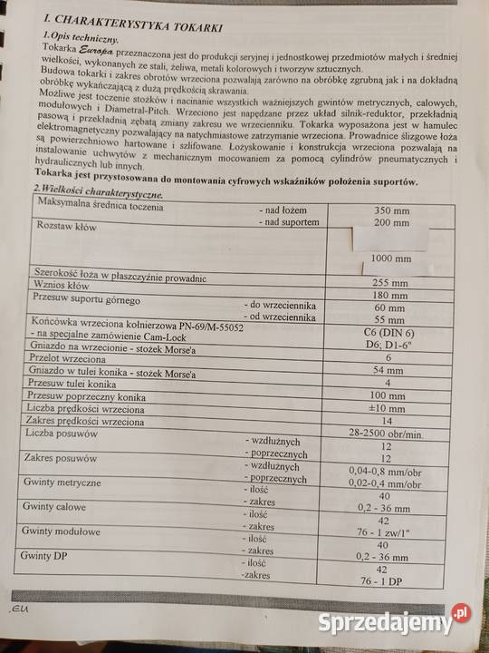 Tokarka Famot Europa Mikołów