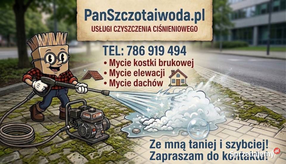 Mycie kostki brukowej PanSzczotaiwoda Łomianki