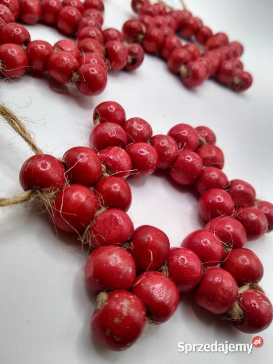 Zestaw 5 drewnianych koralikowych gwiazdek