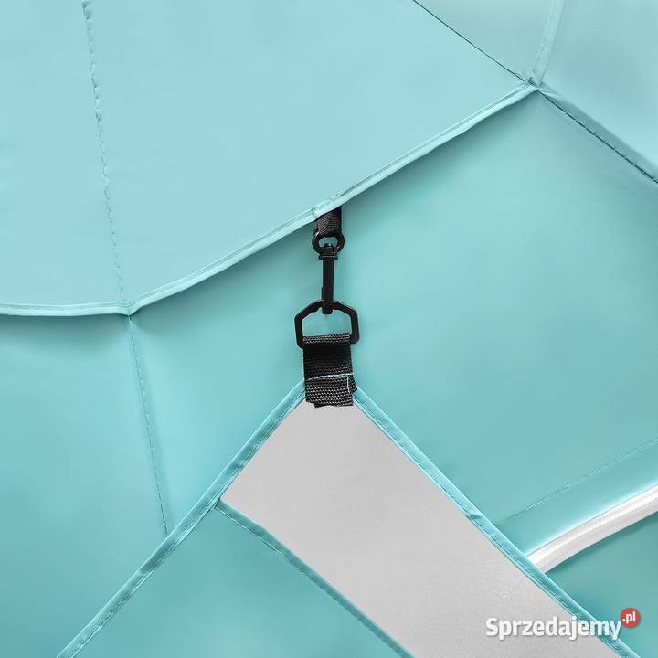 Parasol plażowy 2w1 namiot parawan składany w niebieski Poznań