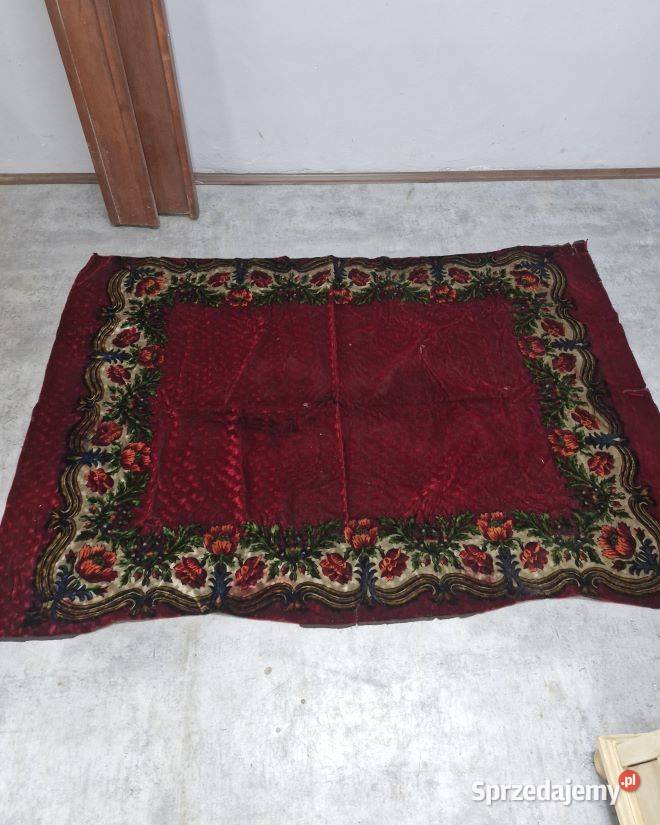 Stary Muzealny Aksamitny Kilim 2 AntykiMarki Tkaniny Marki
