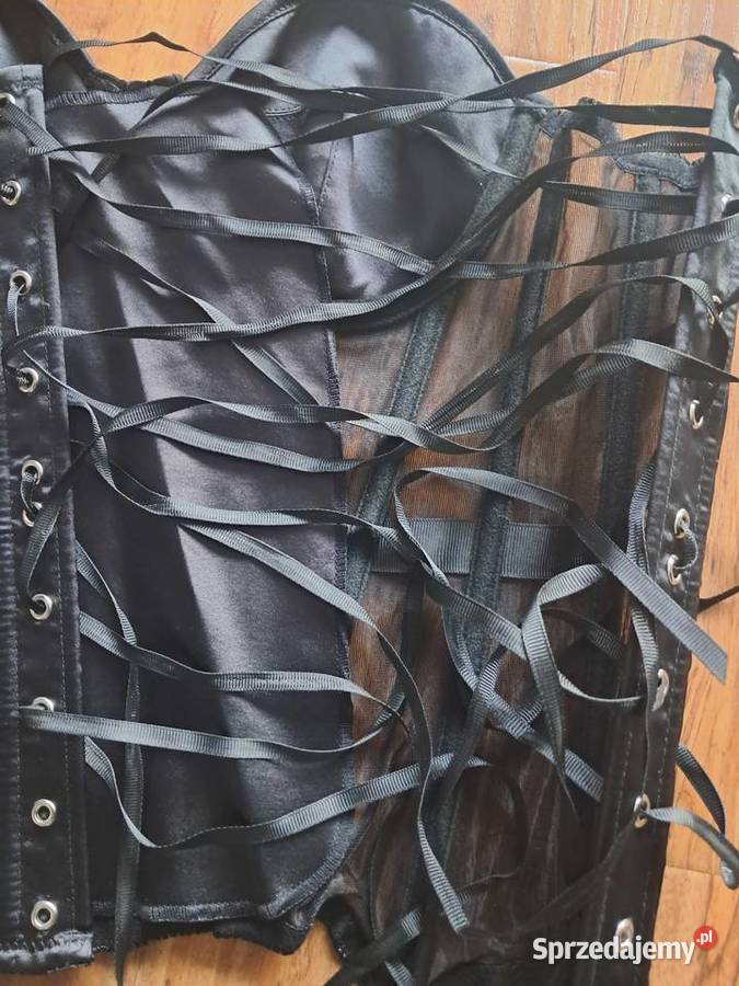 nowy piękny czarny przeźroczysty gorset rozmiar Sandomierz