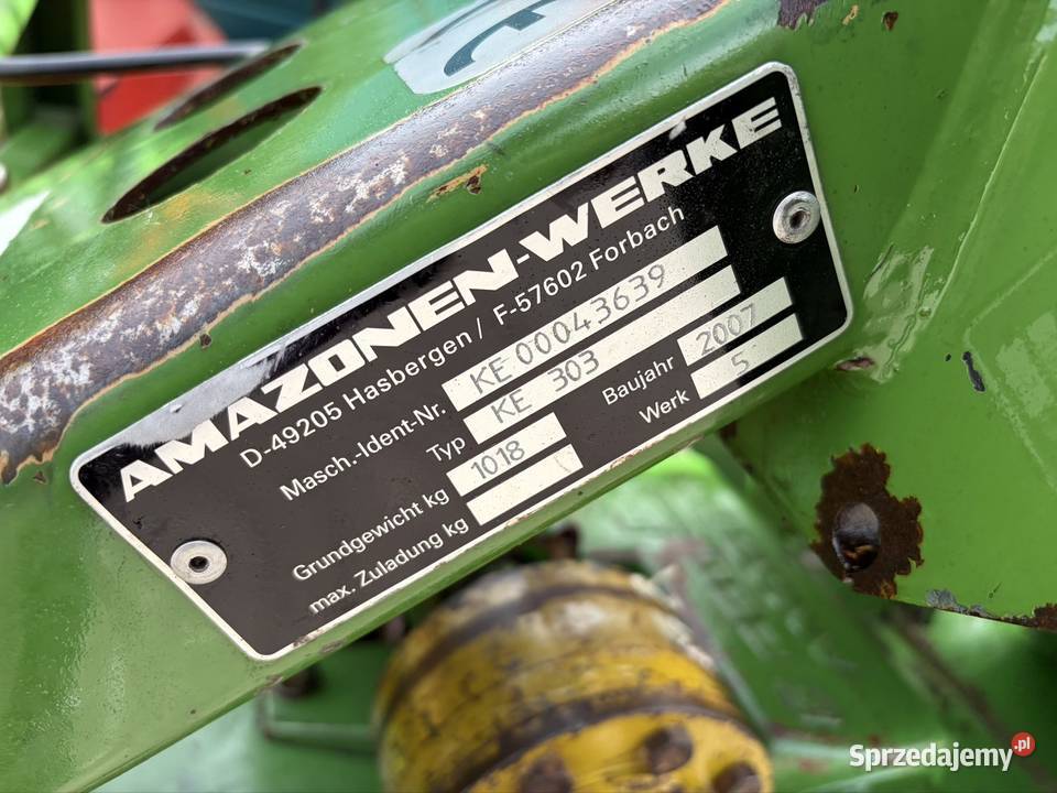 Brona aktywna wirowa wirnikowa Amazone KE 303 nieuszkodzony Myszyniec