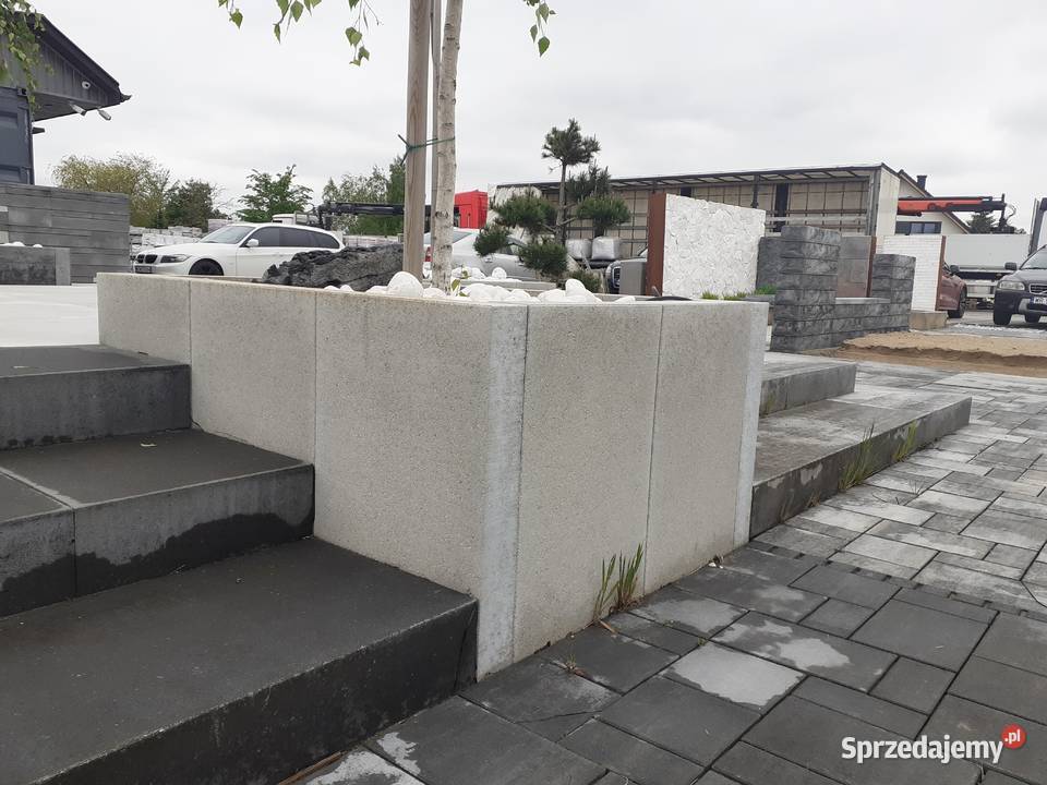 Blok Venetto Palisada Mur oporowy 125x45 Biały Wielogóra