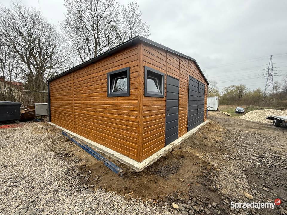 Garaż blaszany 8x7 wyższy hala wiata 9x6 9x7 7x7 kujawsko-pomorskie Sępólno Krajeńskie sprzedam