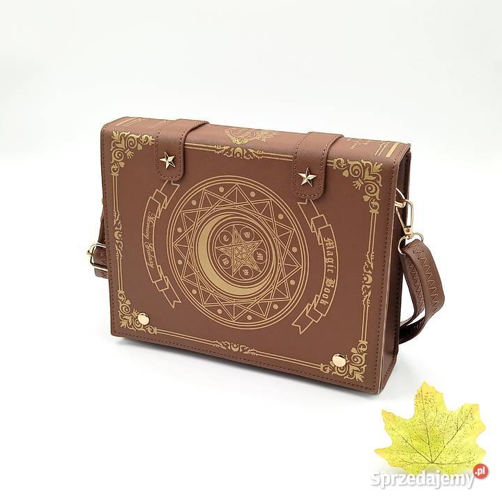Torba plecak na ramie sórzana księga czarów brąz Zawiercie